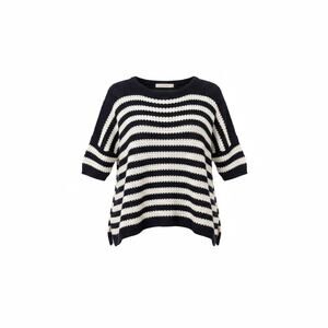 Workshop Republic Clothing Sweater size M Navy & White Stripe Scoop‎ Neck